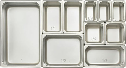 Winco Anti-Jamming Steam Pan, Full-Size x 4-Inch,Stainless Steel,Medium