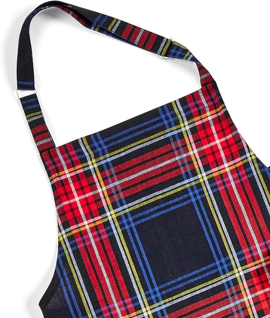Solino Home Linen Bib Apron for Men & Women - 33 x 30 Inch Kitchen Apron with Front Pockets - Handcrafted from European Flax
