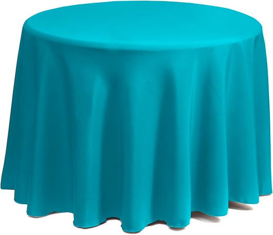 Gee Di Moda Round Tablecloth - 70 Inch Caribbean Round Table Cloth for 24 to 48 Inch Round Tables - Heavy Duty Washable Fabric - for Buffet Table, Holiday Party, Dinner, Wedding & Baby Shower