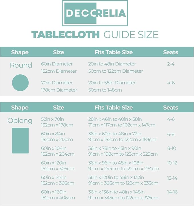 Waterproof Wipeable Table Cloth Rectangle Table for Wedding,Faux Linen Rustic Reusable Rectangular Table Cloth Cover for Dining, Party & Camping(Oblong,60 x 104 Inch (8-10 Seats), Aqua)