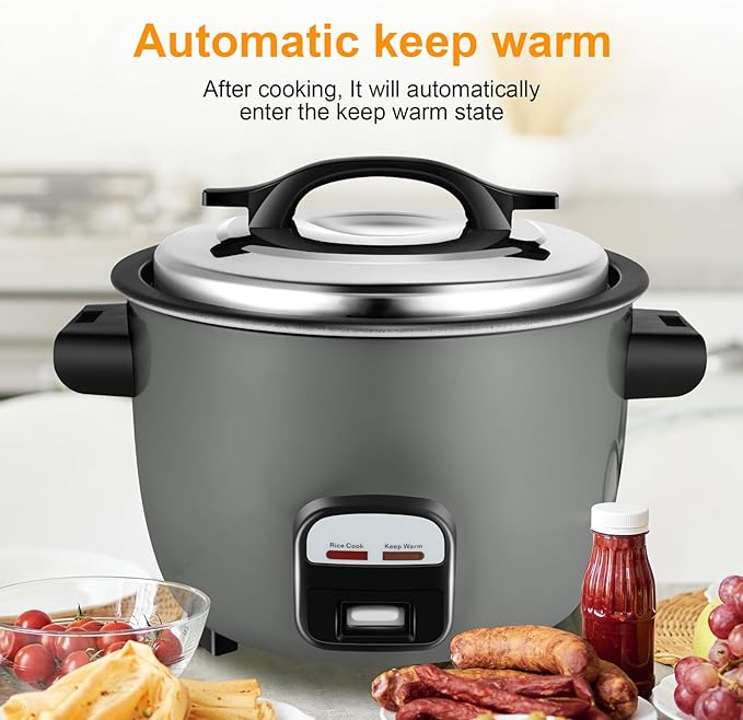 Wutfly 40 Cups Commercial Rice Cooker/Warmer (40-Cup)