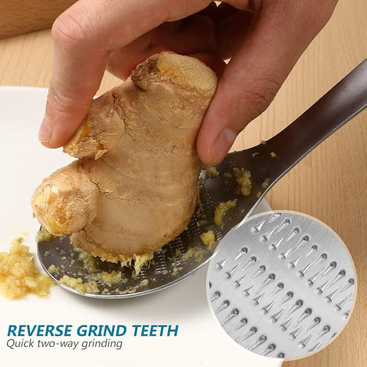 Hemoton 3pcs Cheese Zester Cheese Graters for Kitchen Stainless Steel Garlic Grinders Ginger Grater Grinder Zester Spoon Metal Lemon Zester Grater With Handle for Cheese, Chocolate, Kitchen Gadgets