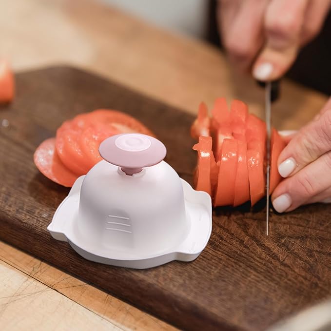 Hemoton Food Safety Holder for Mandoline Slicer Vegetable Cutter Finger Protector Kitchen Gadget Hand Guard for Safe Cutting and Grating 4.33X3.93X2.36In