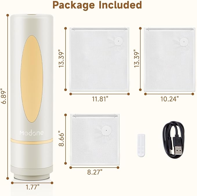 Vacuum Sealer, Food Saver Vacuum Sealer Machine, Compact Handheld Vacuum Sealers with 30 Reusable Vacuum Seal Bags for Freshness Preservation Food Storage