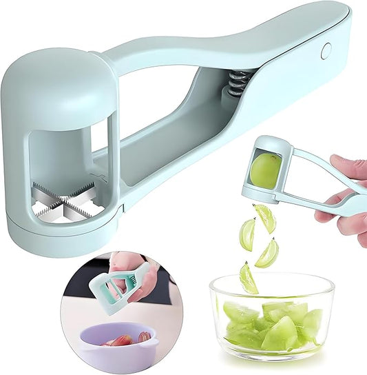 Fruit and Vegetable Corer Pepper Seed Apple Remover Bell Pepper Tomato Corer Tool Stainless Steel Kitchen Gadget (2 Pepper Corer + Grape cutter)