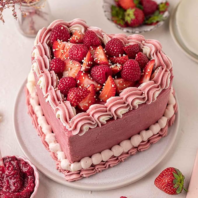 kefyixc Heart Shaped Cake Pans 6&8 Inch 3 Inch Deep Other Occasion Cakes