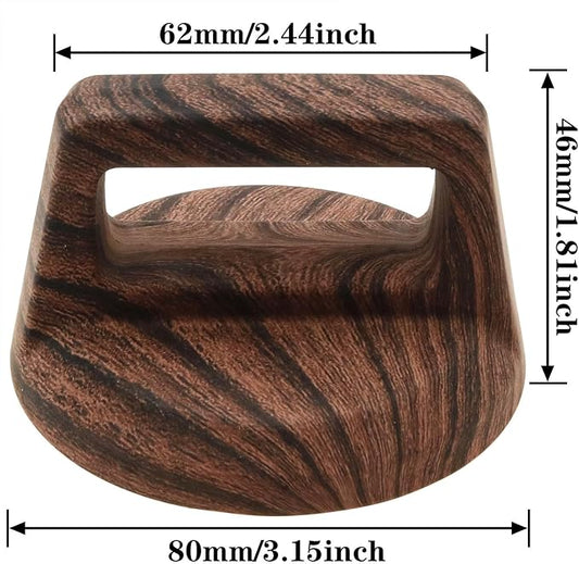 safycaby 2 PCS Universal Pot Lid Top Replacement Knob Pot Lid Cover Knob Handle for Kitchen Cookware (Dark Grain)