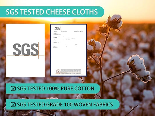 Olicity Cheese Cloths, 2PCS, Double-Layer, 20x20Inch, Reusable Grade 90 Cheese Cloth Bag for Straining, Hemmed Unbleached Cotton Precut Fine Mesh Muslin Cheesecloth for Juicing, Butter, Canning