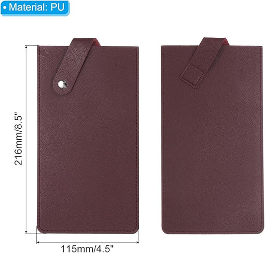 PATIKIL PU Leather Knife Meat Cleaver Sheath, Waterproof Chef Knife Guards Wide Knife Protector Cleaver Cover for Home Kitchen, Dark Red
