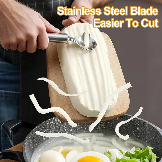 3pcs Spoon Cactus Peeler,Stainless steel strip long hole cactus thorn removal tool,Sliced Chinese Noodle Cutter for Cooking Kitchen Gadgets (3p-Silver)