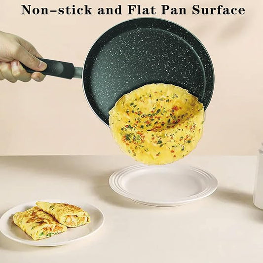 LECOOKING Nonstick Dosa Pan, Crepe Pan,Comal Para Tortillas, Non-Stick Pancake Griddle Compatible with Induction, also for Crepes.9.5 inch