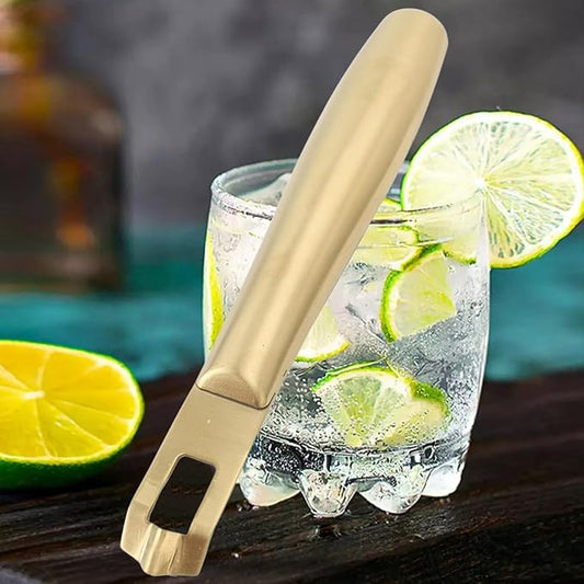 TOPINCN Lemon Peeler Zester, Lemon Rind Scraper, Stainless Steel Kitchen Shaver Gadget, Zester Grater with Handle for Peeling Lemons Oranges Carrotss Ginger Garlic Chocolate (Gold)