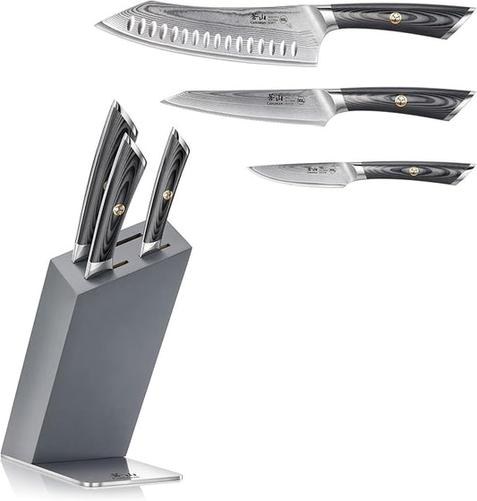 Cangshan NAKA Series X-7 Steel Forged HUA Knife Block Set (4-Piece)