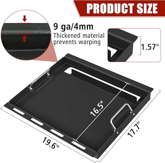 Spirit e 210 Grill Griddle Insert for Weber Spirit I & II 200 Series, Nonstick Flat Top Grill Griddle Replacement Parts for S-210, S-215, E-210, E-215, E-220