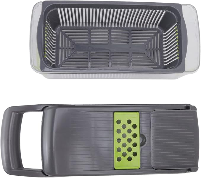 Multifunctional Vegetable Chopper, Food with Mandoline, Egg White Separator, Garlic Grinder for Potato Carrot Onion