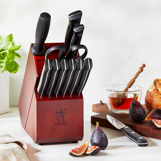 HENCKELS Dynamic Razor-Sharp 12-Piece Knife Set, Chef Knife, Bread Knife, Steak Knife, German Engineered Informed by 100+ Years of Mastery