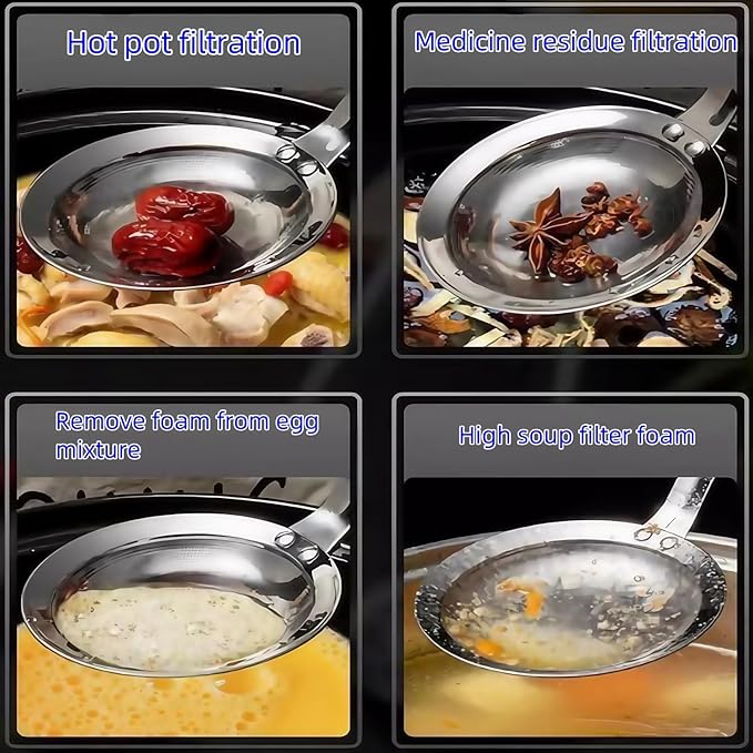 Fine Mesh Strainer, Stainless Steel Fine Mesh Food Strainer with Long Handle for Skimming, Cooking, Frying, Grease and Foam,2 Size