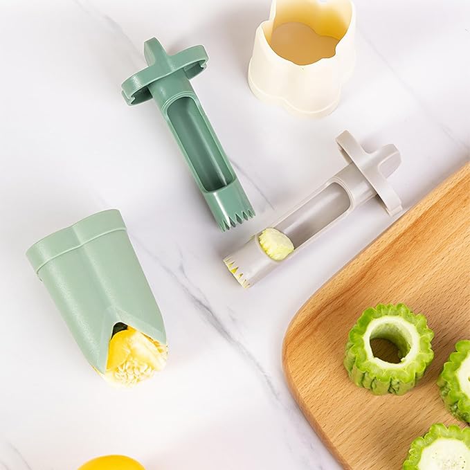 Pepper Seed Corer Remover - 2025 Upgraded 2-in-1 Bell Pepper Cutter & Deseeder: Effortlessly Streamline Your Kitchen Prep for Faster, More Efficient, & Hassle-Free Meal Prep (1, Beige)