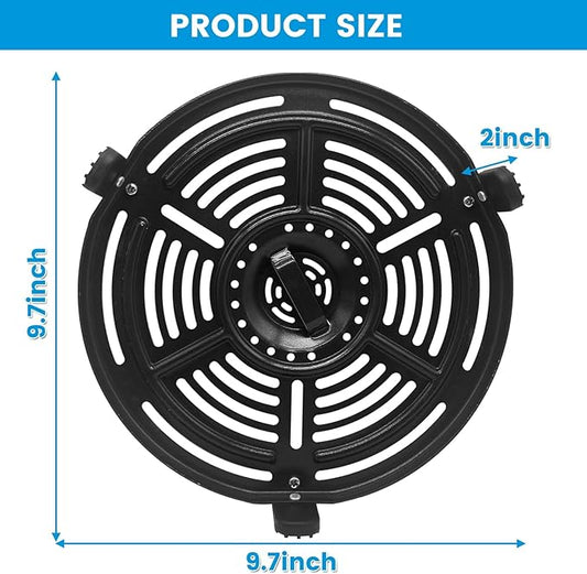 Air fryer Grill Plate for Ninja FD302 6.5 Qt FD101 5 Qt FD401 8 Qt Air Fryer, 9.7' Air Fryer Grill Pan Crisper Plate Replacement Parts for Ninja OP302 OP305 FD305 Tray Rack Accessories