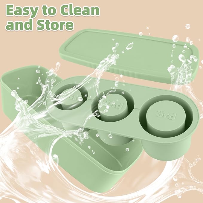Fu Store Ice Cube Tray for Stanley Cup 30-40 oz Tumbler 3pcs Silicone Ice Cube Molds With Lid and Bin for Chilling Cocktails Whiskey Drinks Juice Coffee Easy Fill and Release Ice Maker