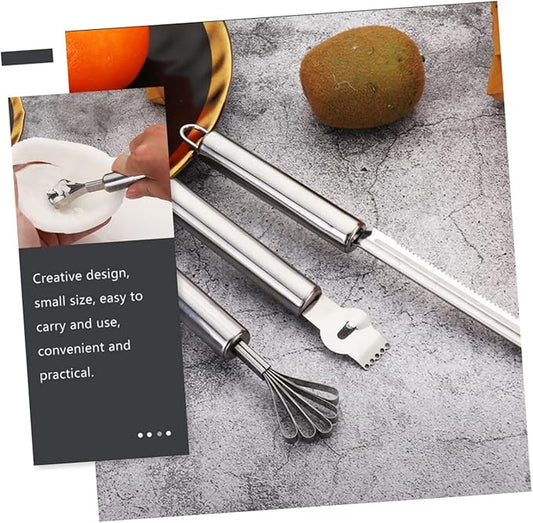 3pcs Stainless Steel Lemon Zester Grater for Cheese Fruit Coconuts Multipurpose Peeler Tool