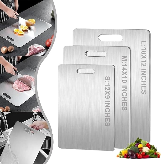 Titanium Cutting Board For Kitchen - 100% Pure Titanium Cutting Boardsand suitable for home kitchen cooking,Durable. 14inx10in