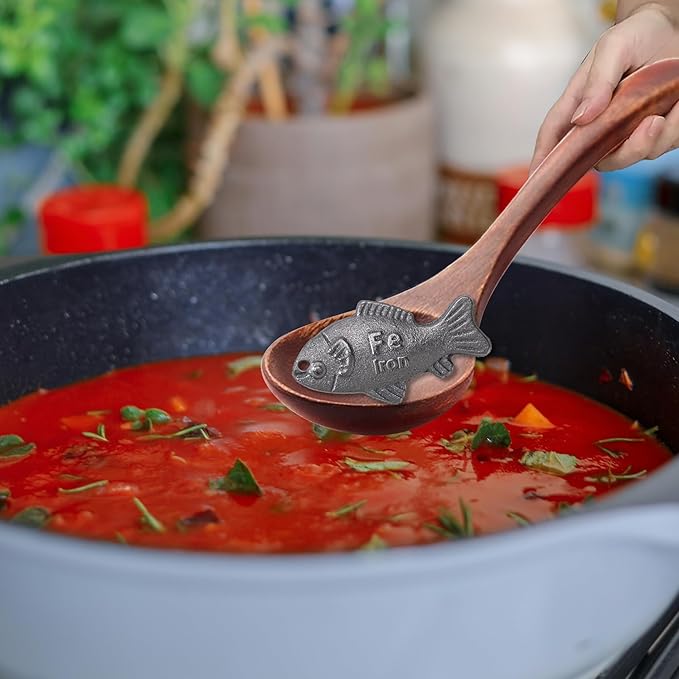 Iron Fish Cooking Tool, Natural Iron Supplement to Support Iron Levels for Vegans, Athletes, Pregnant Women, and Children โ Safe & Effective Cooking Tool for Reducing Iron Deficiency (2Pack)