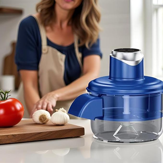 Grape Peeling Machine, Electric Automatic Garlic Peeler Machine, Rechargeable Home Kitchen Aid Peeler, Small Commercial Fruit Skin Remover Tool For Cherrys, Tomatoes (Blue)
