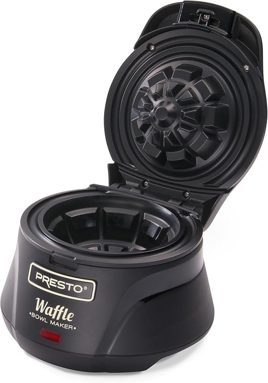 Presto 03500 Belgian Waffle Bowl Maker,Black, 9.3 x 8.25 x 5.25 inches