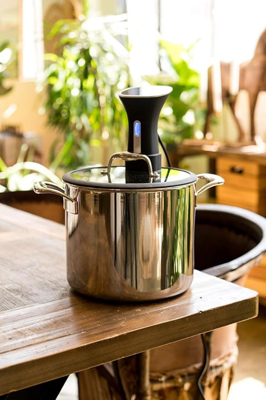 Tuxton Home THBCZ2-SS9-B Chef Series Sous Vide Pot, 9.8 qt, Silver, 9.8-Quart Pot