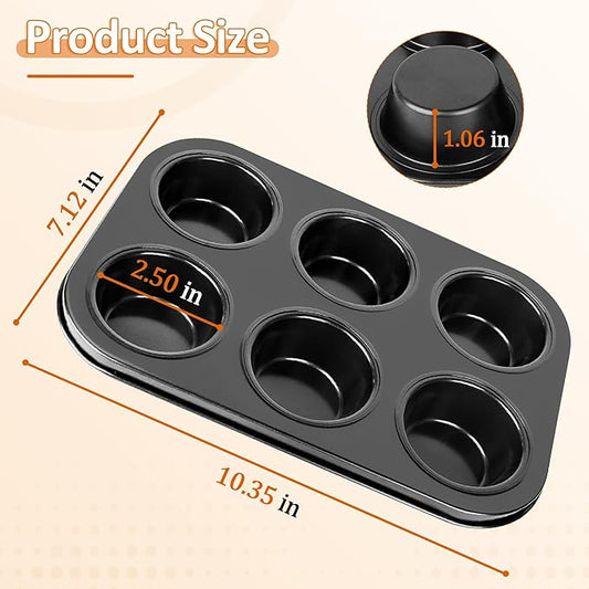 GYPNS Nonstick Cupcake Muffin Pan - for Breville Smart Oven BOV800XL & BOV845BSS, Convection Oven Mini Cupcake Pans(Carbon Steel)