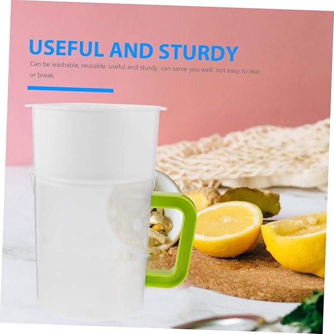 PRETYZOOM Soy Milk Filter Cup Set with Fine Mesh Strainer and Cleaning Brush Reusable Food Strainer for Juice Yogurt Nut Milk and Tea Filtration 8.50 Inch Diameter