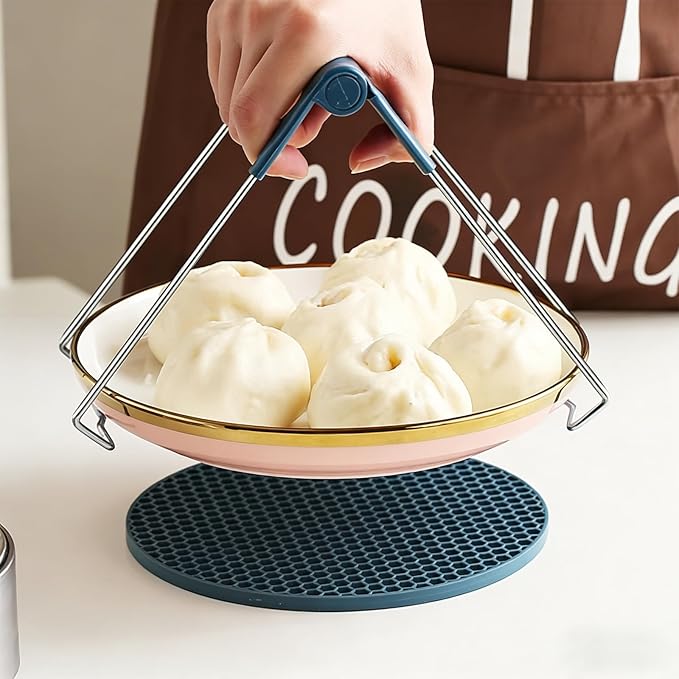 Round Stainless Steel Steamer Rack, 7.6" 8.5" 9.33" 10.23" Inch Steaming Rack, Removable Stands, for steamer, Stock Pot, Pressure Cooker, Cooking, baking bread, vegetable salad (5 Pcs)