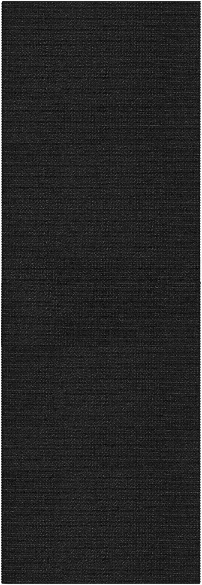 IOHOUZE Washable Runner Rug 2x6 Non Slip Runners for Hallways Entryway Runner Indoor, Kitchen Rugs Woven Cotton Floor Carpet for Kitchen Hall Entrance Bedroom, Black/Grey