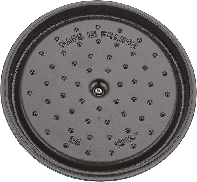 STAUB Cast Iron 5.5-qt Round Cocotte, Serves 5-6, Made in France, Turquoise