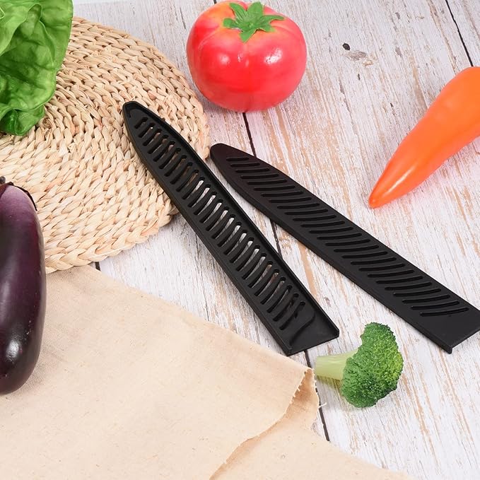PATIKIL PP Safety Knife Cover Sleeves for 9.5" Carving Knife, 5 Pack Knives Edge Guard Blade Protector Universal Knife Sheath for Kitchen, Black