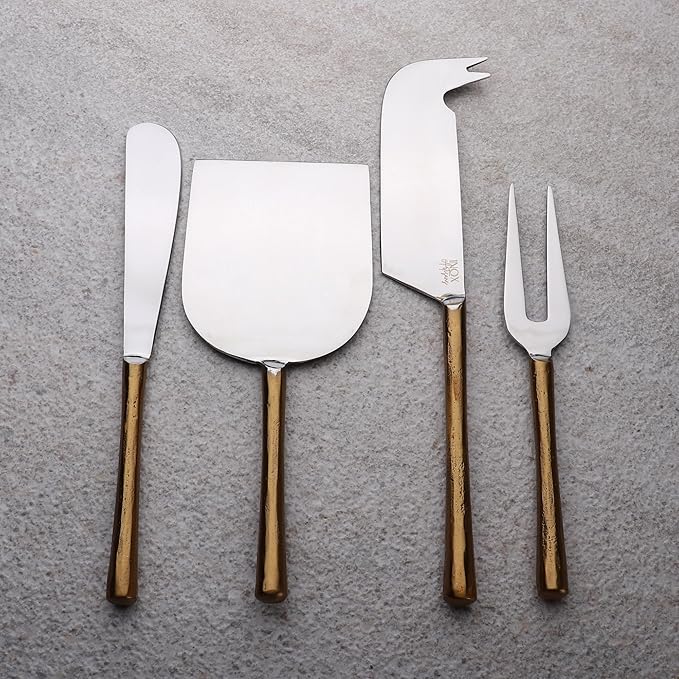 INOX artisans Camellia Cheese Knives 4 Pc. Set
