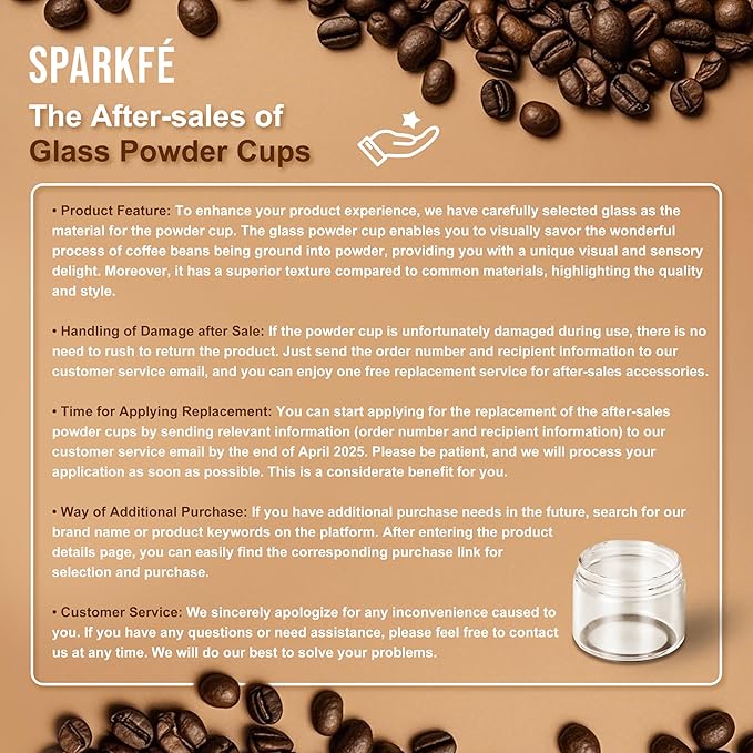 SPARKFE Portable Electric Coffee Grinder, Rechargeable Wireless Handheld Grinder with Stainless Steel Conical Burr, Adjustable Grind Settings, for Espresso, Moka, Pour Over, French Press, Cold Brew