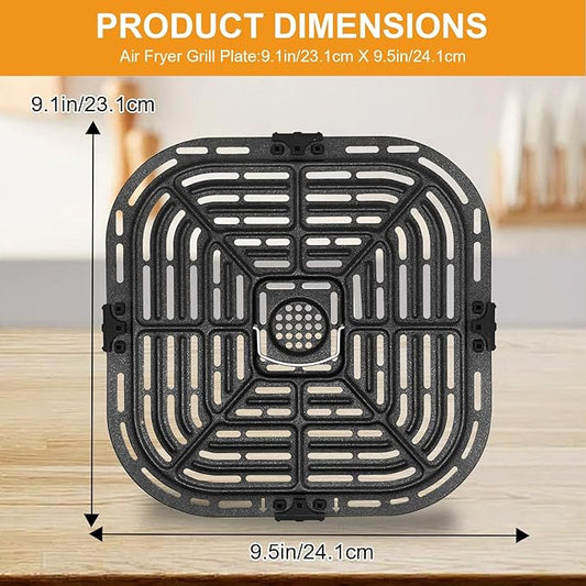 GXF Air Fryer Accessories for Instant Vortex Plus 6QT Clear Cook Air Fryer Instant Vortex Plus 6QT Air Fryer air fryer accessories Non-Stick replacement Parts Grill Pan Plate Rack Tray Crisper Plate