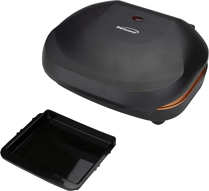 2-Serving Nonstick 750-Watt Indoor Electric Copper Grill and Panini Press