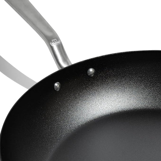 Made In Cookware - 2 Piece (Includes 10",12") Seasoned Blue Carbon Steel Frying Pan - (Like Cast Iron, but Better) - Professional Cookware - Crafted in Sweden - Induction Compatible