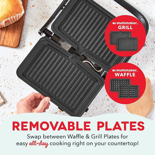 MultiMaker® Flex Press Grill System, Grill + Waffle, Removable Plates - Graphite