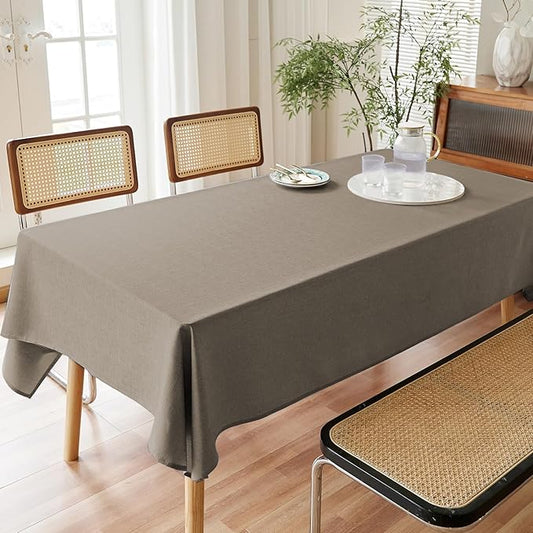 AUSSPVOCT Textured Tablecloth Rectangle 60x104 Water Resistant Spill-Proof Wipeable Table Cloth Wrinkle Free Fabric Dining Table Cover for Birthday Party Farmhouse Spring Kitchen Tablecloths