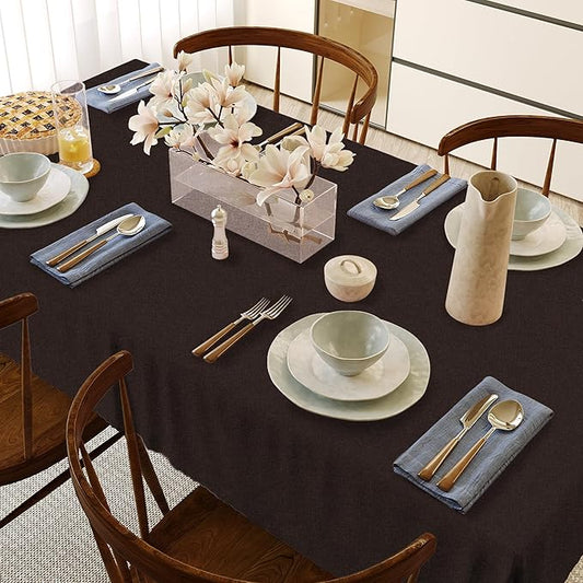 HX&OD Rectangular Tablecloth Cationic Fabric Waterproof Stain Resistant Wrinkle-Resistant for Home/Decoration/Party/Buffet/Wedding/Dining Room/Camping