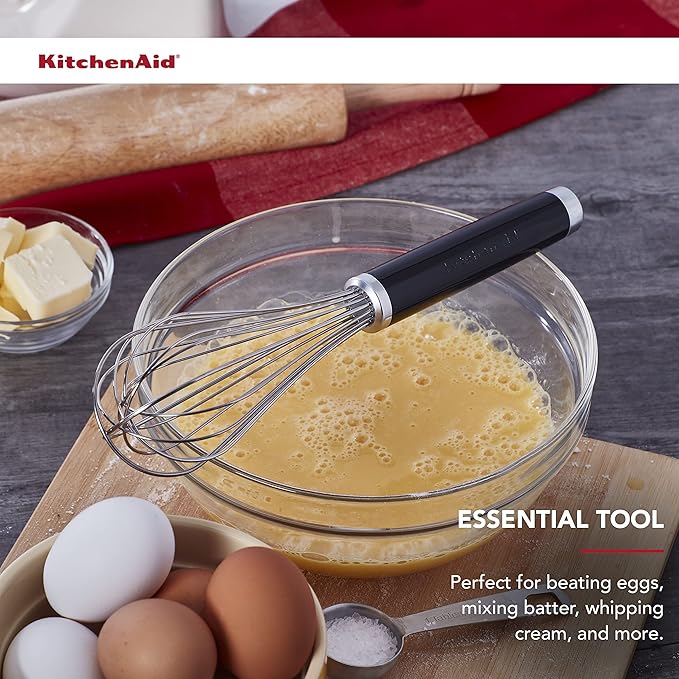 KitchenAid Classic Utility Whisk, 10.5 Inch, Black (Pack of 12)