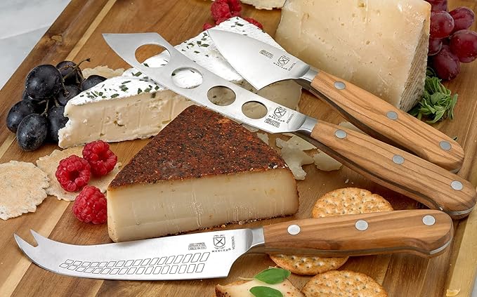 Mercer Culinary Renaissance Olive Wood Cheese Knife Set