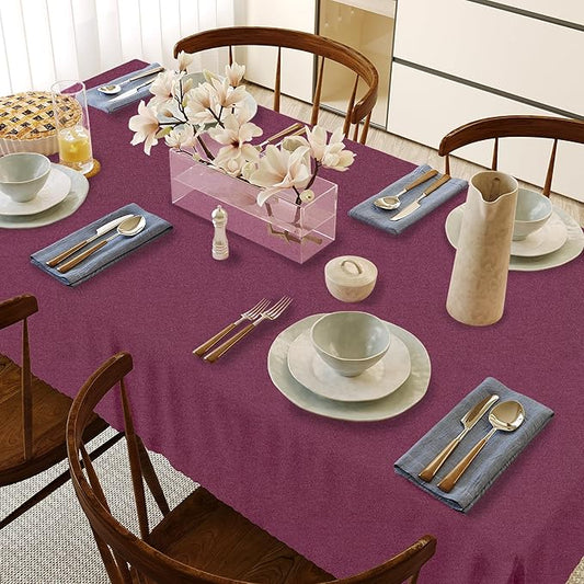 HX&OD Rectangular Tablecloth Cationic Fabric Waterproof Stain Resistant Wrinkle-Resistant for Home/Decoration/Party/Buffet/Wedding/Dining Room/Camping