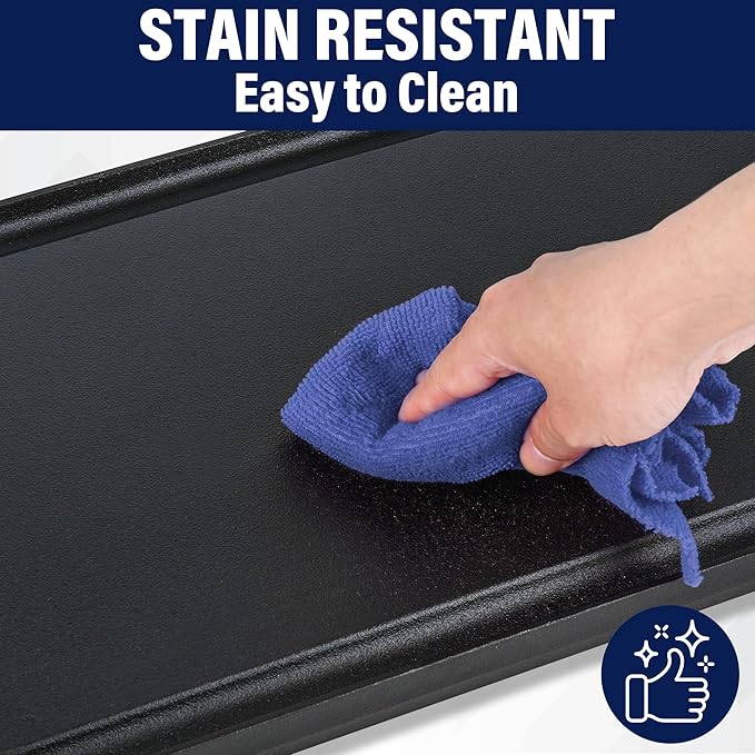 Griddle Pan for Stove Top – 20" Reversible Cast Iron Double Burner Griddle Plate, Multi-Use Preseasoned Pancake Pan with Handles - Works on most Stovetops, Grills, and Fire