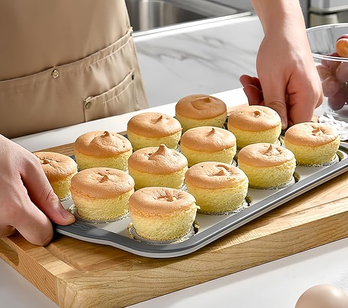 YiYeraio Silicone Muffin Pans for Baking with Metal Frame, 6 Cup Silicone Muffin Pan, Nonstick Cupcake Pan, BPA Free Muffin Tins Easy to Pop Cupcake Baking Pan Molds for Oven Dishwasher Safe Pink