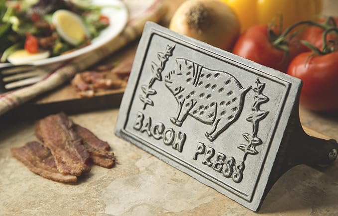 Outset Bacon Press, 6.75 Inches, Metallic